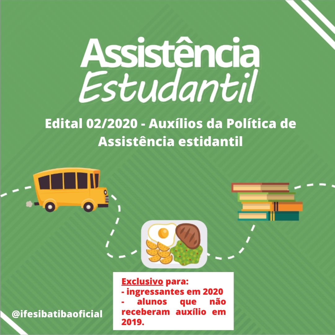 Edital 02 2020 Auxílios da Política de Assistência estidantil